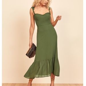 Reformation Nikita Dress in Moss
